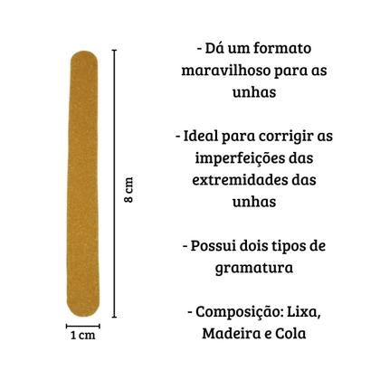 Imagem de Kit Alicate De Cutícula 778EP Mundial 100 Mini Lixa de Unha e Espátulas