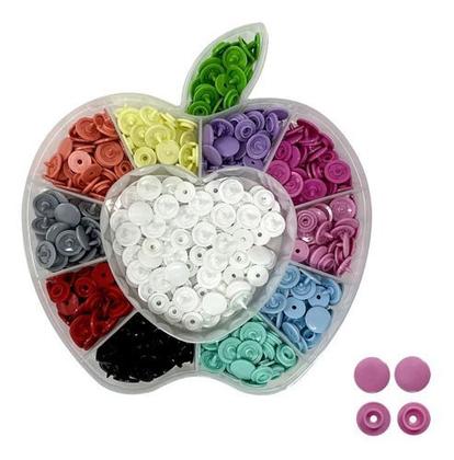 Imagem de Kit Alicate de Pressão para Pregar Botões Plásticos Ritas + Box com 130 Botões Rita Plástico Coloridos