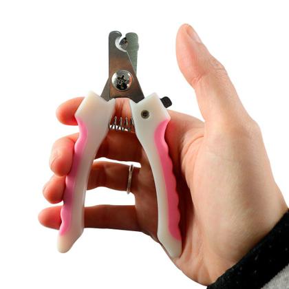 Imagem de Kit Alicate e Lixa para Corte de Unhas de Pets - Rosa