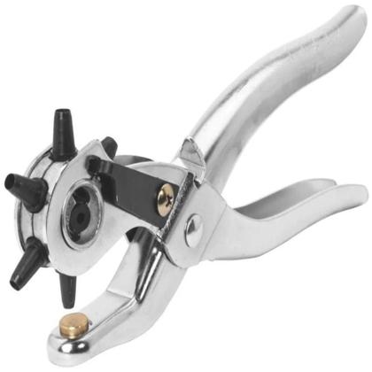 Imagem de Kit alicate vazador furador apicador com 100 ilhos 6 medidas prega botao de pressao