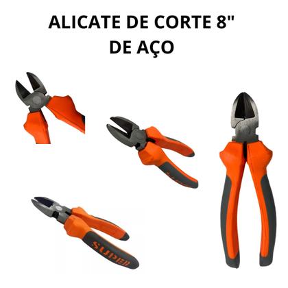 Imagem de Kit Alicates Profissionais 8"  1 Universal  + 1 Corte Diagonal Termostático Borracha Aço