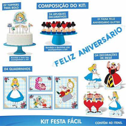 Imagem de Kit Alice País Maravilhas Decoração Festa Infantil Mágica