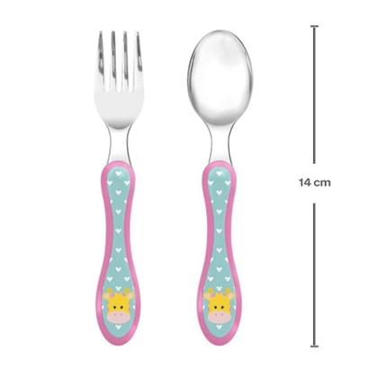 Imagem de Kit Alimentação Girafa Prato Bowl e Talheres para Bebês Buba