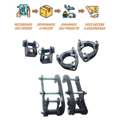 Imagem de Kit Alívio Suspensão Frontier 2008 a 2016 Aço Carbono Preto