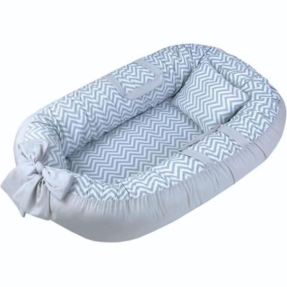 Imagem de Kit Almofada Amamentação Ninho Redutor Trocador de Fraldas 3 Peças com Zíper Capa Removivel