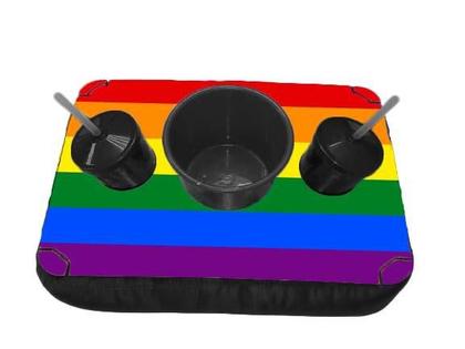 Imagem de Kit Almofada C/ Porta Pipoca Balde + 2 Copo Criativos Viagens LGBT