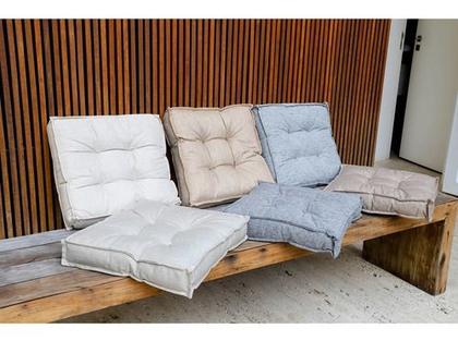 Imagem de Kit Almofada Futon De Linho 45x45cm 4 Unidades