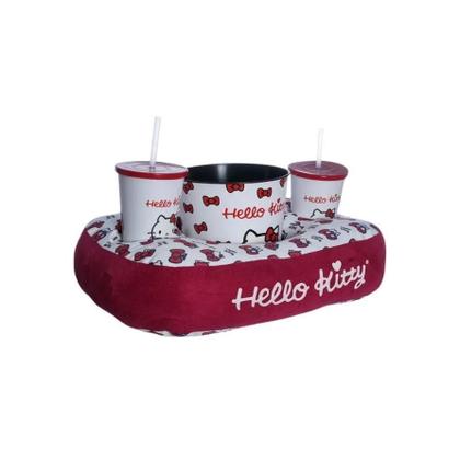 Imagem de Kit Almofada Pipoca Fibra Suede Hello Kitty