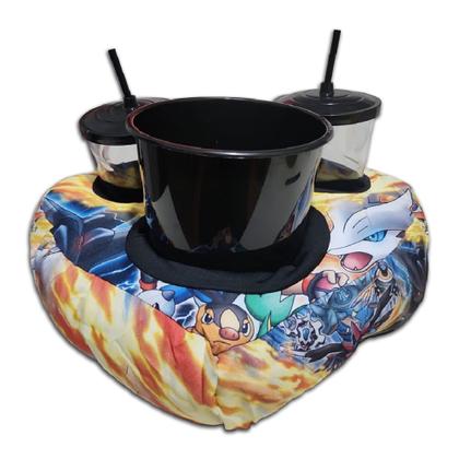 Imagem de Kit Almofada Porta Pipoca Balde Copos Coração Pokémon Cód. 1592