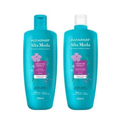 Imagem de Kit Alta Moda Shampoo e Condicionador Keratin Impact  Alfaparf