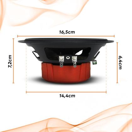 Kit Alto Falante 2 vias 160w 6Pol Hertz Dsk165.3 Som Premium - Kit