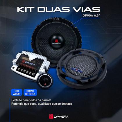 Imagem de Kit Alto Falante 2 Vias 180W RMS 6,5 Polegadas 4 Ohms OP90A Linha Phantom Ophera
