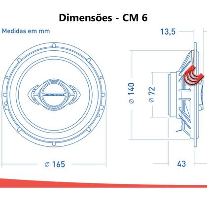 Imagem de Kit Alto Falantes Dianteiros e Traseiros Fiat Grand Siena 2013 até 2021 - Hurricane Class 520w 