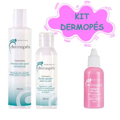 Imagem de Kit Amolecedor+ Selador+ Milagre dos Pés Loção Para Afinar DERMOPÉS Abelha Rainha