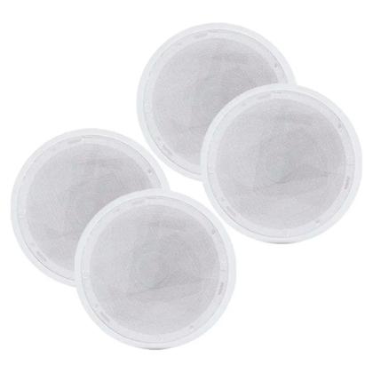 Imagem de Kit Amplificador Som Ambiente Receiver Orion RC7000 + 4 Arandelas Embutir Full Range 55w RMS Branco- Leson