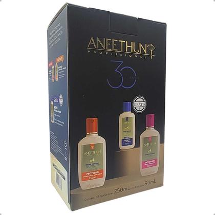 Imagem de Kit Aneethun Creme Silicone 2 x 250ml + 90ml Força e Brilho