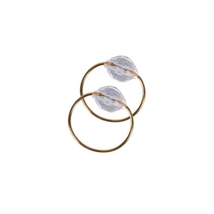 Imagem de Kit Anel Para Guardanapos Cristalino 4cm x 3cm Argola - Dourada