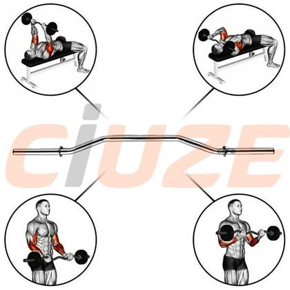 Imagem de Kit Anilhas Emborrachadas 100Kg + 4 Barras com Presilhas