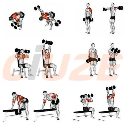 Imagem de Kit Anilhas Emborrachadas 100Kg + 4 Barras com Presilhas