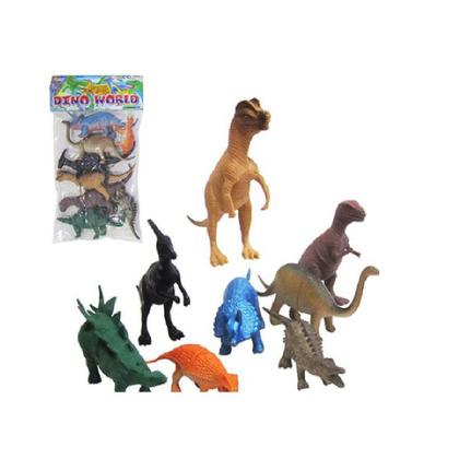 Imagem de Kit Animal Dinossauro De Borracha Dino World Com 8 Peças