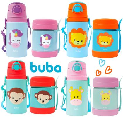 Imagem de Kit Animal Fun Garrafa e Pote Térmico Buba