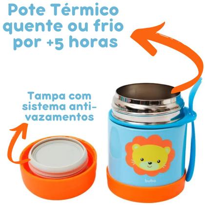 Imagem de Kit Animal Fun Garrafa e Pote Térmico Buba