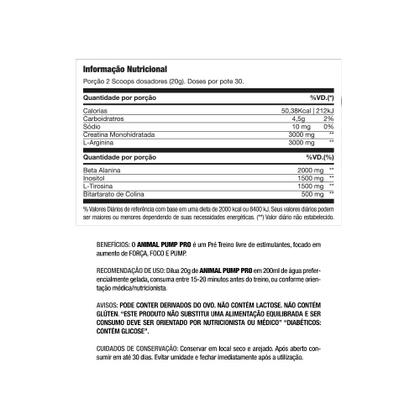 Imagem de Kit Animal Pump Pré T. 600g + Animal Creatine 500g Universal