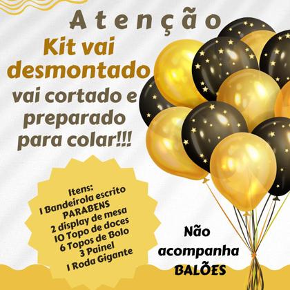 Imagem de Kit aniversário decoração borboleta azul teens só um bolinho festa em casa + maquiagem