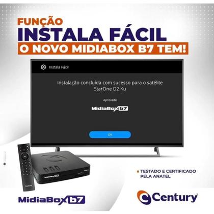 Imagem de KIT ANTENA PARABOLICA  DIGITAL CENTURY Com Midia Box B7 