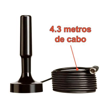 Imagem de Kit Antena Tv Digital (interna/externa) Prova Agua 4.3m Cabo - NAVY+PRO