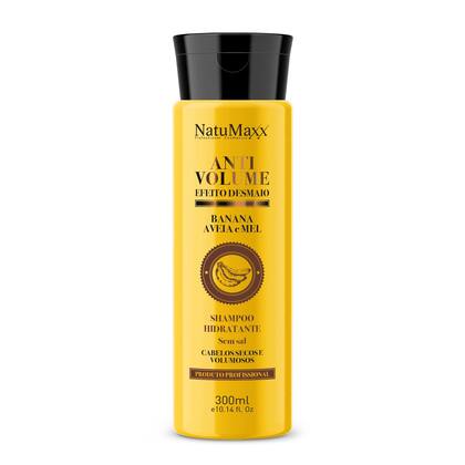 Imagem de Kit AntiVolume Shampoo + Condicionador Banana Aveia Mel Para Cabelos Volumosos e Secos NatuMaxx