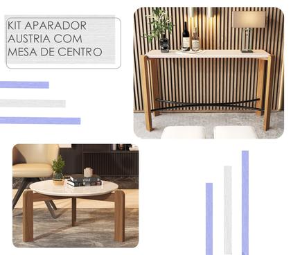 Imagem de Kit Aparador Austria com Mesa de Centro Sala de Estar Escritório