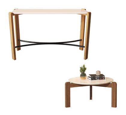 Imagem de Kit Aparador Austria com Mesa de Centro Sala de Estar Escritório