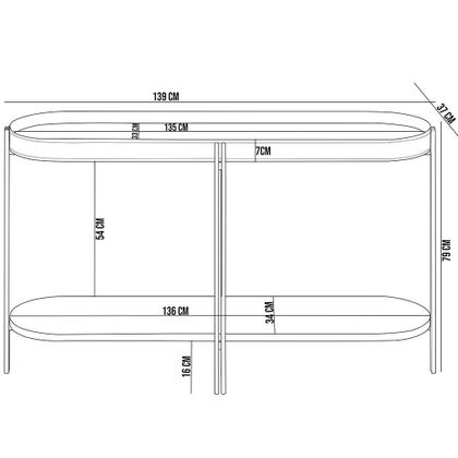 Imagem de Kit Aparador Decorativo Para Sala Estar Industrial com Mesa de Centro Nord L05 Preto - Lyam Decor