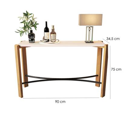 Imagem de Kit Aparador Moderno Sala de Estar Áustria com Mesa de Centro Off White