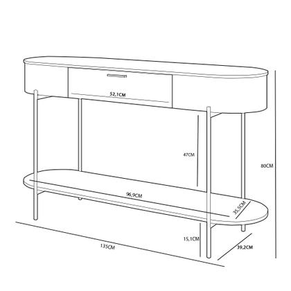 Imagem de Kit Aparador Para Sala Beca com 02 Mesas de Centro Ellie Trina D05 Off White - Lyam Decor