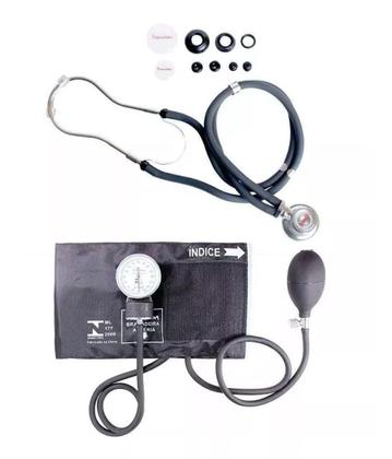 Imagem de Kit Aparelho De Medir Pressão + Esteto Duplo + Termometro