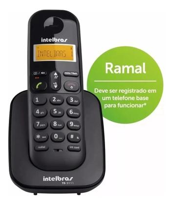 Imagem de Kit Aparelho de Telefone Fixo de Mesa sem fio Bina e 2 Ramal - Intelbras