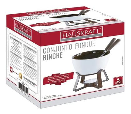 Imagem de Kit Aparelho Fondue Cerâmica Completo Carne Queijo 5 Peças