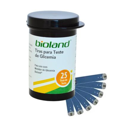Imagem de Kit Aparelho Glicemia Medidor Glicose 75 Tiras Bioland