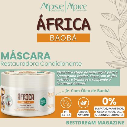 Imagem de Kit Apice Africa Baoba Linha Completo Tratamento Cabelo Vegano Profissional Monte Como Quiser