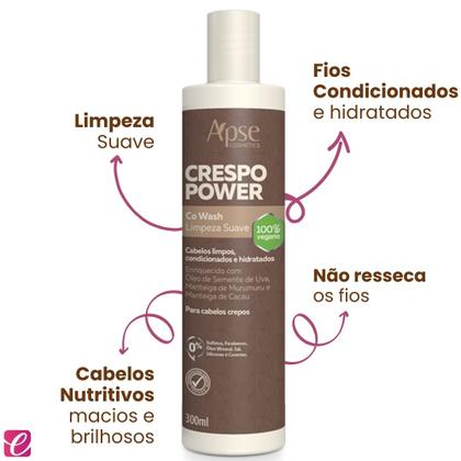 Kit Apice Crespo Power Completo com Co Wash mais PH Control - Apse