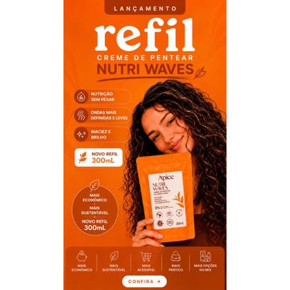 Imagem de Kit Apice Duo Refil Creme de Pentear Finalizador Leave-In Nutri Waves 500ml