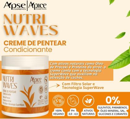 Imagem de Kit Apice Nutri Waves Completo Cabelo 6 Produtos + Leave In