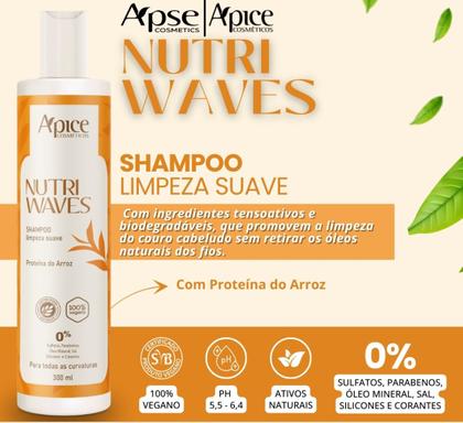 Imagem de Kit Apice Nutri Waves Completo Cabelo 6 Produtos + Leave In