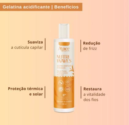 Imagem de Kit Apice Nutri Waves Gelatina 300ml E Creme De Pentear 500g