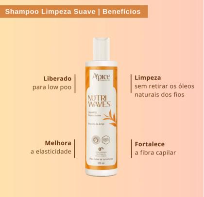 Imagem de Kit Apice Nutri Waves Shampoo Condicionador Creme De Pentear