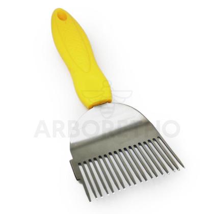 Imagem de Kit Apicultura Formão Inox + Garfo Desoperculador Inox