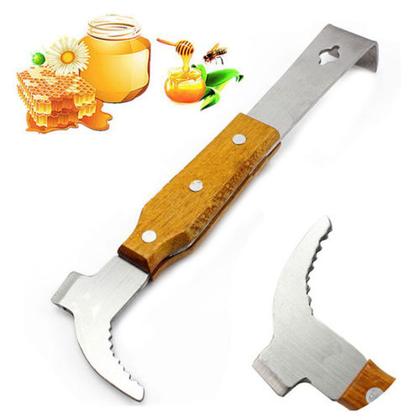Imagem de Kit Apicultura Formão Inox + Garfo Desoperculador Inox