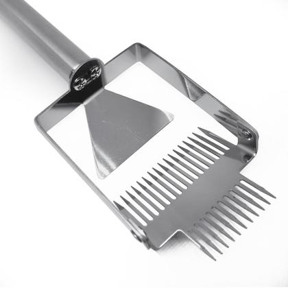 Imagem de Kit Apicultura Saca Quadros + Peneira + Garfo Inv Duplo Inox